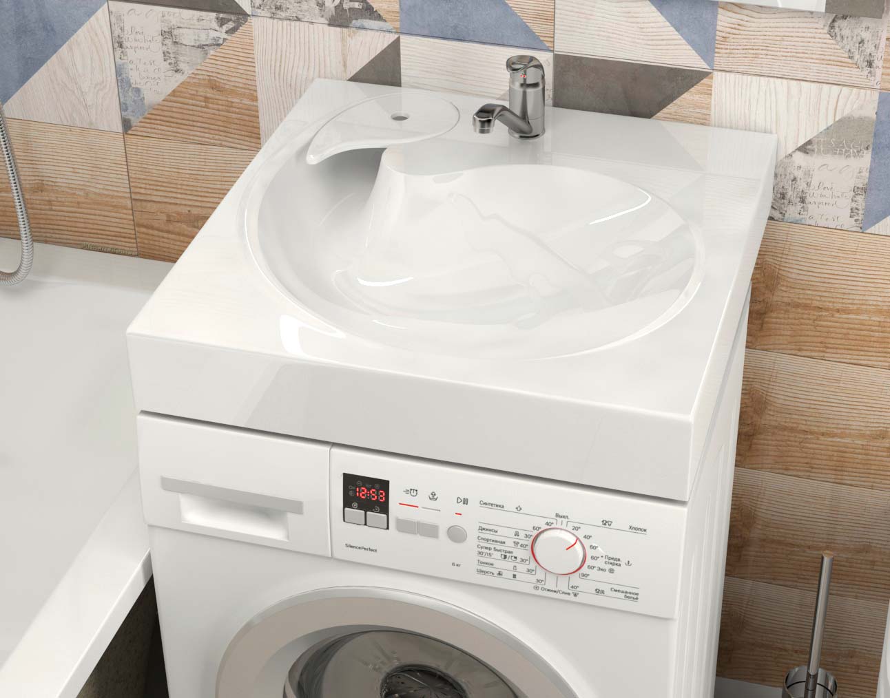 Раковина над стиральной машиной Bergg Лилия V60 – купить c доставкой по ...