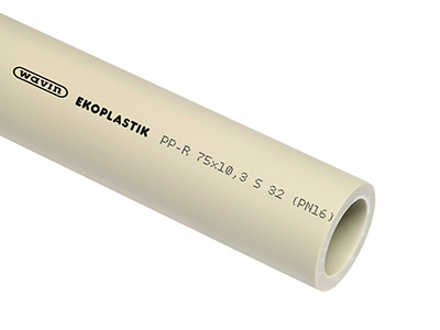 Труба полипропиленовая EKOPLASTIK STR125P16X PN16 S3,2 125x17.1мм 4м