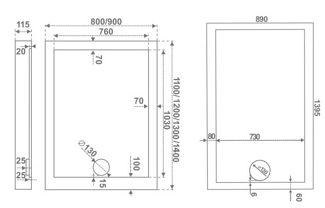Поддон акриловый BAS Олимпик 120x80 – купить c доставкой по СПб ...
