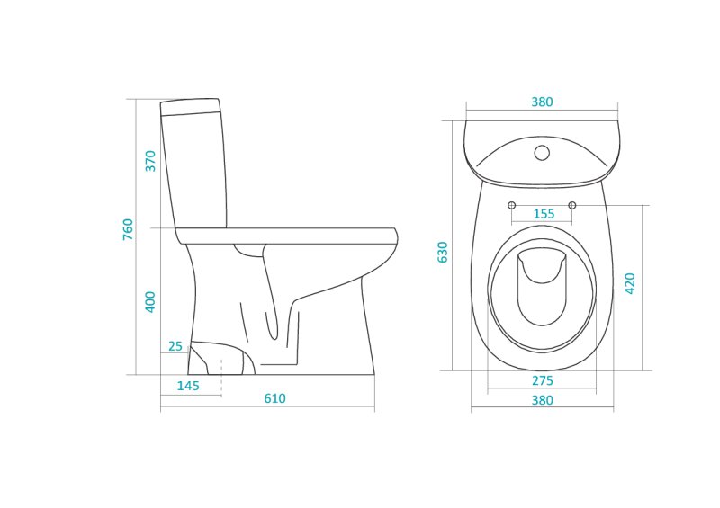 Унитаз компакт Santek Анимо с вертикальным выпуском - купить по низкой ...