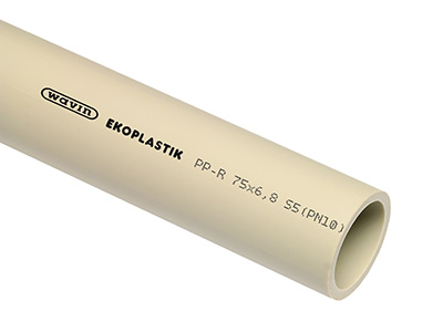 Труба полипропиленовая EKOPLASTIK STR110P10X PN10 S5 110x10.0мм 4м