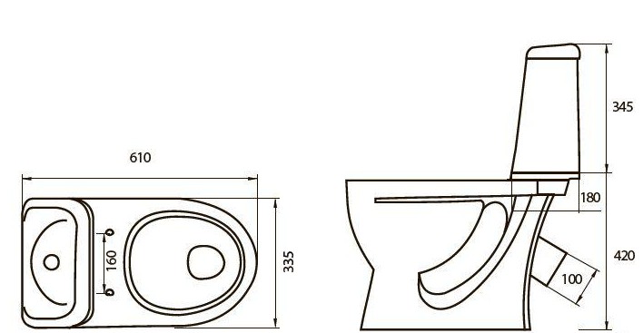 Унитаз-компакт \"Идеал\" (Россия), 184-125 - купить по низкой цене в СПБ ...