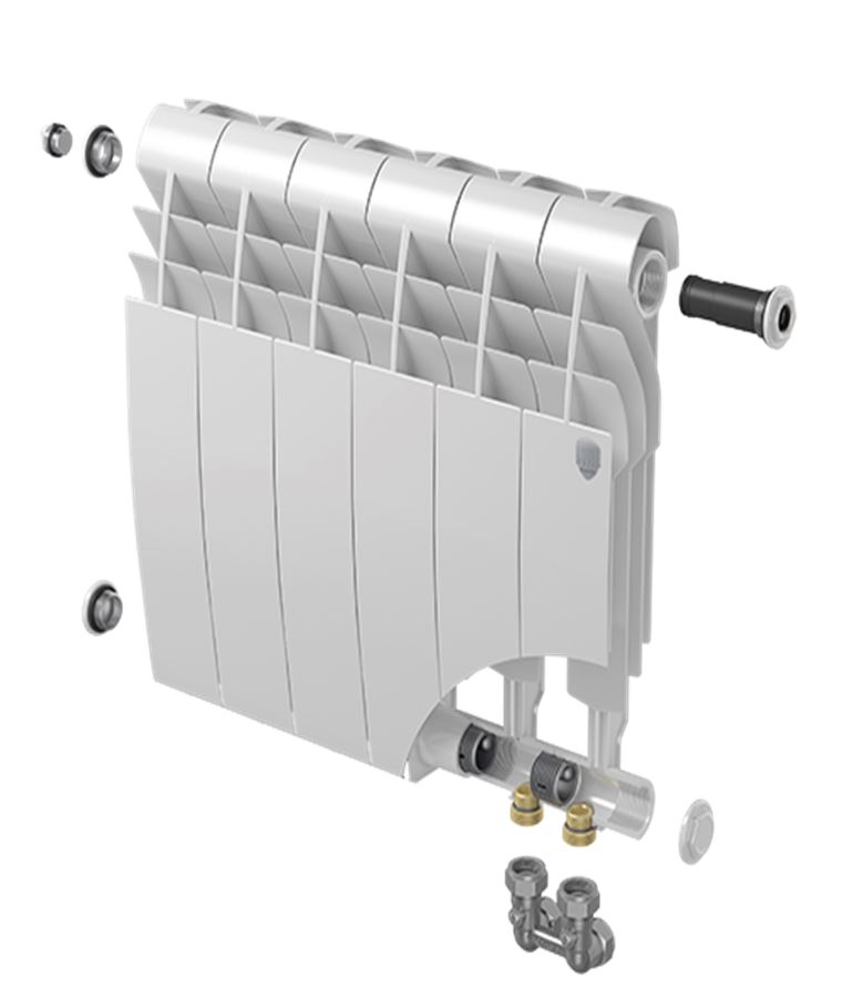 Биметаллический радиатор Royal Thermo Biliner 500 V 12 секции Noir ...