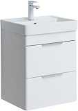 Тумба с раковиной Aquanet Ирис new 50 (Ирис Т) подвесная 2 ящ. цв. белый глянец