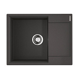 Каменная мойка Omoikiri Daisen 65-BL Artgranit/черный   прямоугольная с крылом
