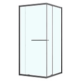 Душевое ограждение Azario MONAKO 1000х1000х1950 сдвижная дверь,  универсальный монтаж, прозрачное стекло 6 мм, профиль графит матовый (AZ-L47-100-MGR-CL)