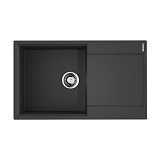 Каменная мойка Omoikiri Daisen 86-BL Artgranit/черный   прямоугольная с крылом