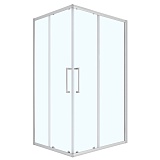 Душевое ограждение Loranto 120x80x190 раздвижная дверь, универсальная, прозрачное стекло 6 мм, профиль сатин (CS-AB01S-128)