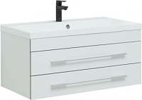 Тумба с раковиной Aquanet Верона 90 белый (подвесная 2 ящика)