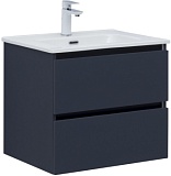 Тумба с раковиной Aquanet Вега 2.0 60 2 ящ. цв.маренго (раковина Flat)