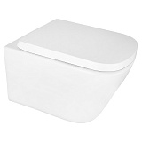 Унитаз подвесной Azario Vesper 360х510х365 безободковый, слив "Скрытое Торнадо", с быстросъемным сиденьем микролифт (AZ-1373WH)