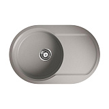 Каменная мойка Omoikiri Manmaru 78-GR Artgranit/leningrad grey овальная с крылом
