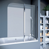 Шторка для ванны KOLLER POOL двухэлементная Waterfall Line QP 95 Right 1150x1400 прозрачная Transparent  6мм CALC FREE хром