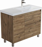 Тумба с раковиной Aquanet Nova Lite 2.0 90 R напольная цв. дуб рустикальный