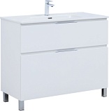 Тумба под раковину Aquanet Алвита New 100 напольная, белый матовый