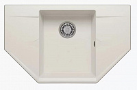 Мойка гранитная Polygran Riff 800 679092 белый хлопок №36