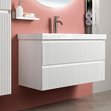 Тумба с раковиной Aquanet Альтера 80 цв. белый матовый