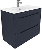 Тумба с раковиной Aquanet Практика 80 2 ящ. цв.маренго