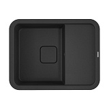 Каменная мойка Omoikiri Tasogare 65-BL Artgranit/черный прямоугольная с крылом