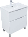Тумба с раковиной Aquanet Алвита new 70 (Flash) напольная 2 ящ. цв. белый матовый