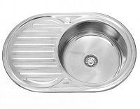 Мойка Sinklight 77х50 врезная, правая (0.6х160)
