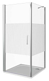 Душевое ограждение BAS PANDORA CR-90-T-CH 90x90 прозрачное стекло с рисунком