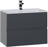 Тумба с раковиной Aquanet Алвита 70 серый антрацит