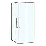 Душевое ограждение Azario SHANGHAI 900х900х1950 прозрачное стекло 6 мм, профиль графит матовый (AZ-R43-900-MGR-CL)