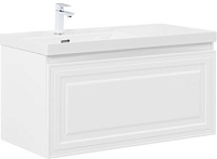 Тумба с раковиной Aquanet Агата 100 L 1 ящ. цв. белый сатин