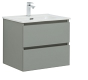 Тумба с раковиной Aquanet Вега 2.0 60 2 ящ. цв.мисти грин (раковина Flat)