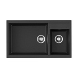 Каменная мойка Omoikiri Tedori 86-2-LB-BL Tetogranit/черный