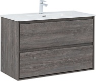 Тумба с раковиной Aquanet Милан (Flash) 100 цв. дуб рошелье