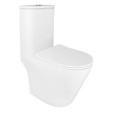 Унитаз-компакт Azario Berton 385х615х805 напольный, безободковый, слив "Торнадо", с быстросъемным сиденьем микролифт (AZ-6093)