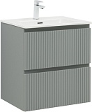 Тумба с раковиной Aquanet Джейн 60 цв.мисти грин (раковина Flat)