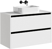 Тумба под раковину Allen Brau Activity 100 1.34006.WM белый матовый/черный браш