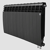 Биметаллический радиатор Royal Thermo Biliner 500 V 12 секции Noir Sable нижнее подключение