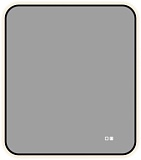 Зеркало Aquanet Контур 800х700 LED TX антипар, черный