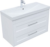 Тумба с раковиной Aquanet Бостон new 100 (Flash) цв.белый сатин