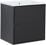 Тумба под раковину Aquanet Милан 65 черный глянец