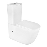 Унитаз-компакт Azario RIANO 355х620х790 напольный, безободковый, слив "Торнадо" с быстросъемным сиденьем "Микролифт" (AZ-1307A)