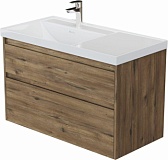 Тумба с раковиной Aquanet Nova Lite 2.0 90 L 2 ящ. цв. дуб рустикальный