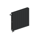 Радиатор биметаллический RIFAR SUPReMO VENTIL 500 х 8 секций АНТРАЦИТ нижнее левое подключение