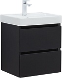 Тумба с раковиной Aquanet Вега 2.0 50 черный