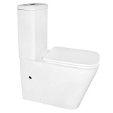 Унитаз-компакт Azario Etéreo 640х370х810 напольный, безободковый, система смыва "Скрытое Торнадо", с быстросъемным сиденьем микролифт (AZ-8203)