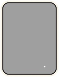 Зеркало Aquanet Контур 600х800 LED TX черный