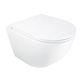 Унитаз подвесной Azario ADAGIO 360х485х365 безободковый, система смыва "Скрытое Торнадо", с быстросъемным сиденьем "Микролифт" (AZ-5177T-WHT)