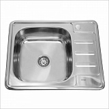 Мойка врезная Sinklight 58*48 0.6x160 выпуск 3 1/2 левая