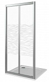 Душевое ограждение BAS INFINITY SD-100-W-CH 100 прозрачное стекло с рисунком