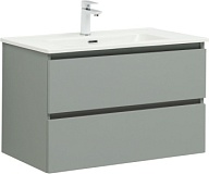 Тумба с раковиной Aquanet Вега 2.0 80 2 ящ. цв.мисти грин (раковина Flat)