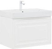Тумба с раковиной Aquanet Агата 75 1 ящ. цв. белый сатин